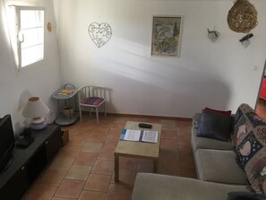 Télévision, table de tennis de table, livres