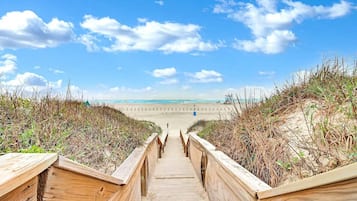 在海滩