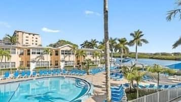 Outdoor pool, a heated pool