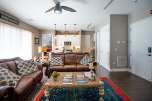 Smart TV, books, stereo, printers