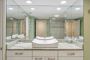 Bathtub, hair dryer, towels
