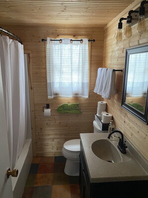 Combined shower/bathtub, hair dryer, towels - Relax & Enjoy the Beautiful Sunsets on Lake Minnewaska.  (Starbuck)
