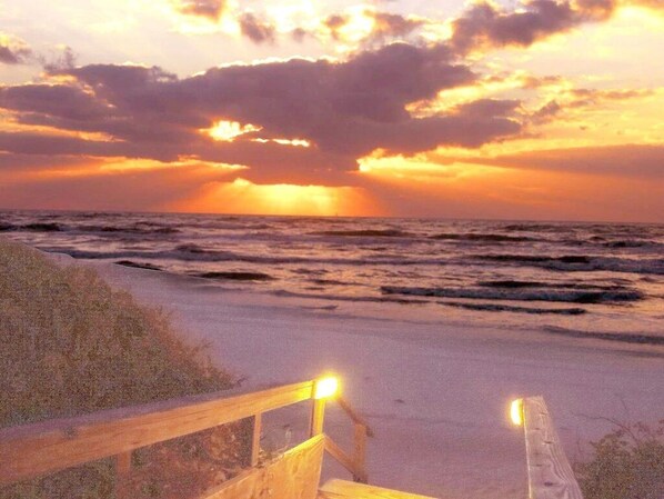 On the beach, beach towels - Live like Royalty @ Aransas Princess Beach Front Bliss w/ Heated Pool - Hot Tub! (Port Aransas)