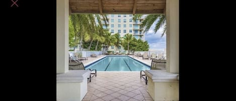 屋外プール、温水プール