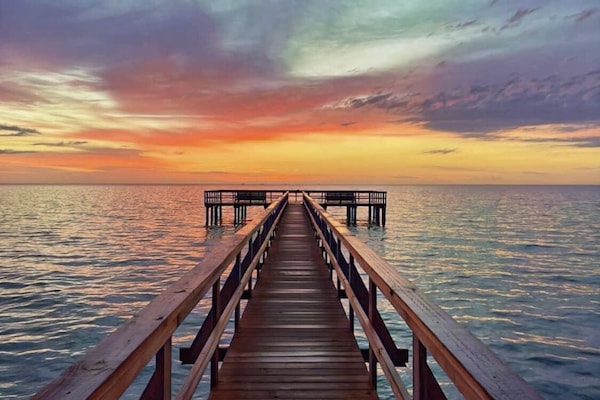 Our 750 ft pier for residents and guests.