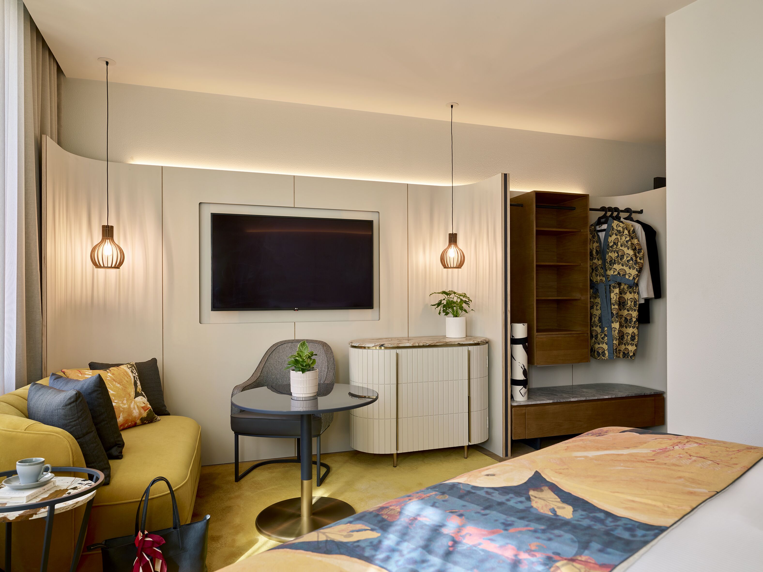 premium bedding, tempur-pedic beds, minibar, in-room safe