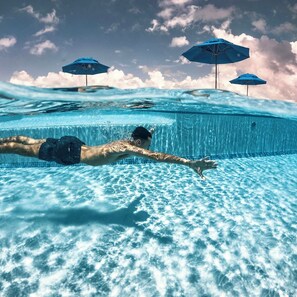 Piscine extérieure, piscine chauffée