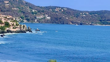 Plage à proximité, chaises longues, serviettes de plage
