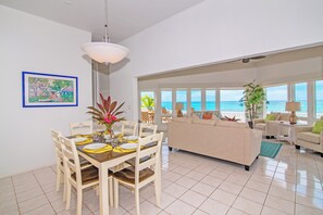 Dining - Moon Glow DREAMY 2BR OCEANFRONT VILLA WITH PRIVATE BEACH, Kayak, Snorkeling (Rum Point)