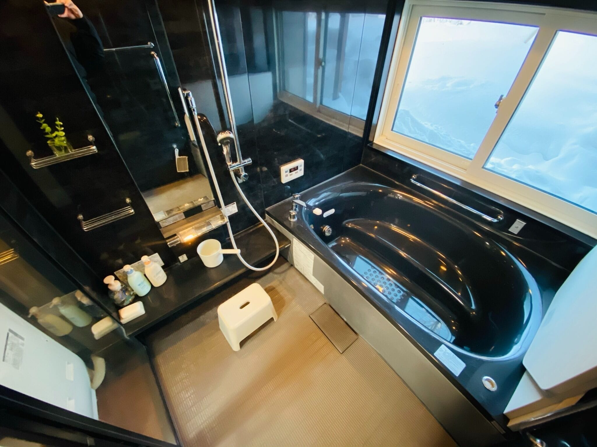 Hair dryer, towels