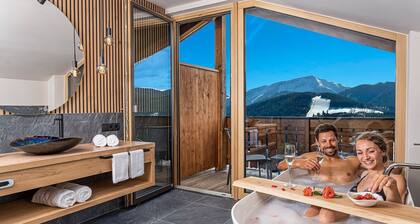 Apartment "Schwarzhorn": Mountain View, Infrared Sauna and Feestanding Bathtub