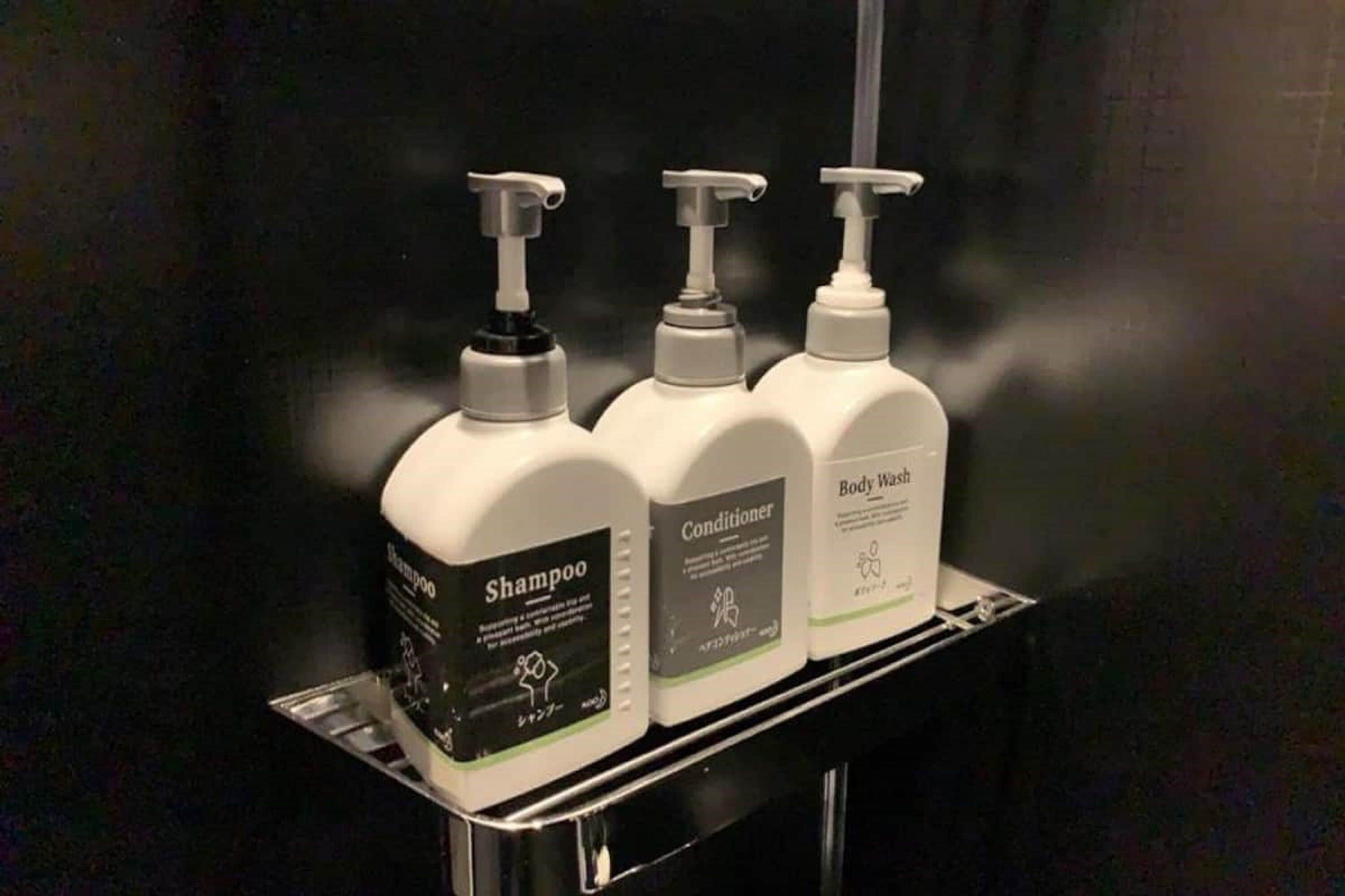 shower, eco-friendly toiletries, hair dryer, slippers