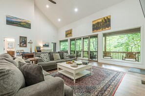 Smart TV, fireplace, video games