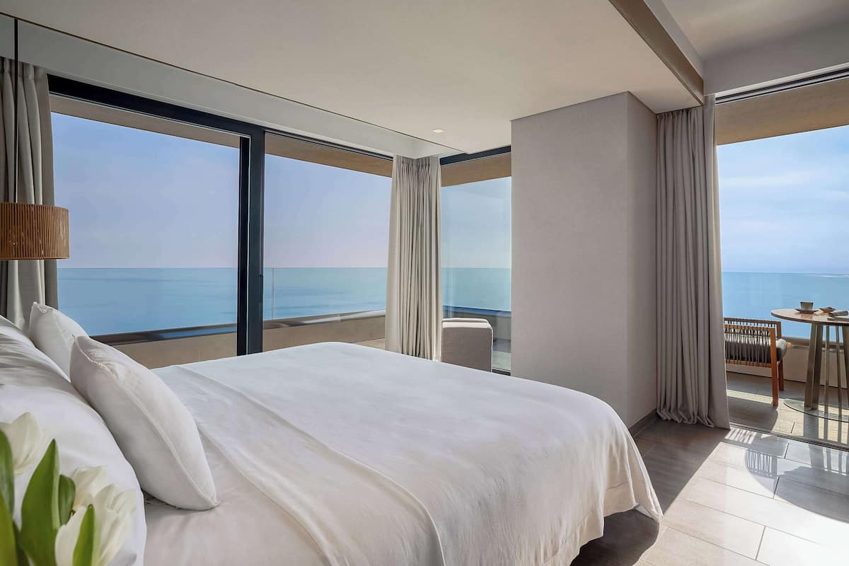 Ionian Sea View Corner Suite | 1 bedroom, hypo-allergenic bedding, minibar, in-room safe