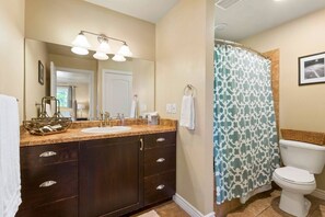 Free toiletries, hair dryer, towels