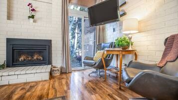 Télévision, cheminée