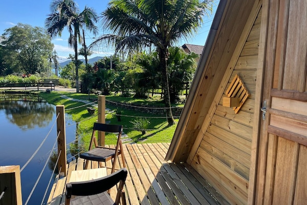 Panorama huisje | Woonruimte | Flatscreentelevisie, Netflix, betaalfilms en streamingdiensten