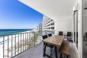 Outdoor dining - Lighthouse 802 - Beachfront with views! (Gulf Shores)
