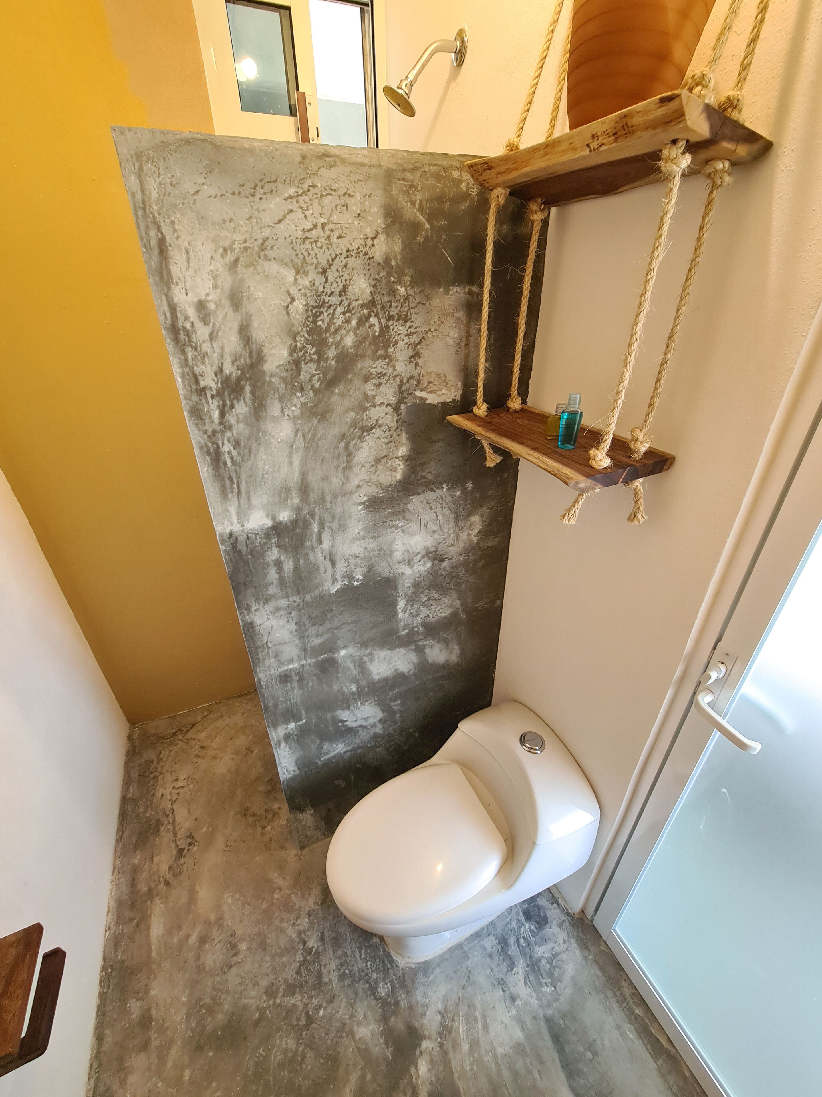 shower, towels, soap, toilet paper