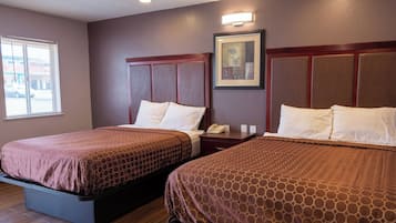 Desk, free WiFi, bed sheets