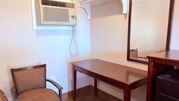 Desk, free WiFi, bed sheets