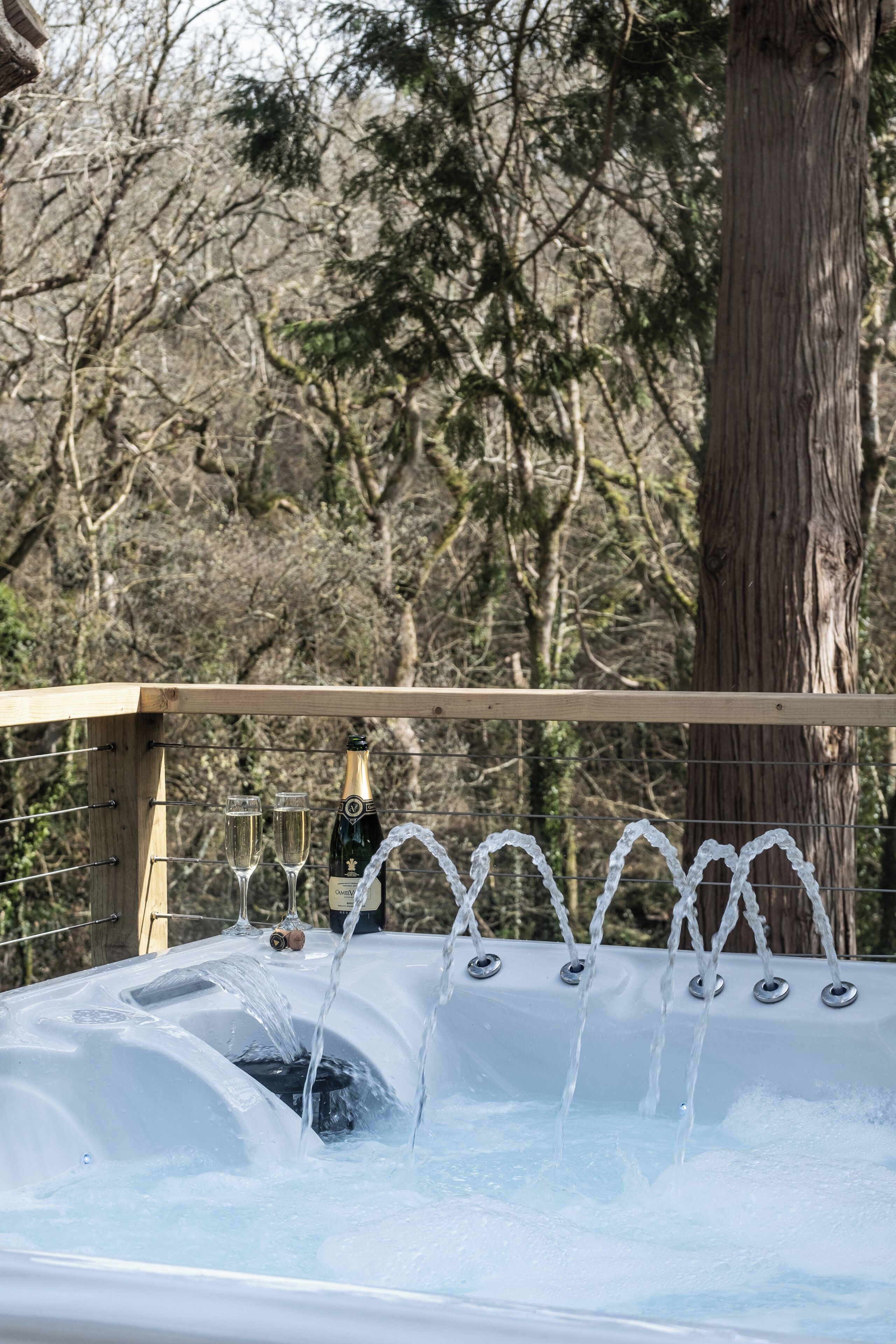 Outdoor spa tub