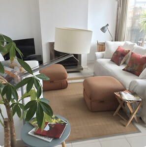 TV, DVD player, stereo