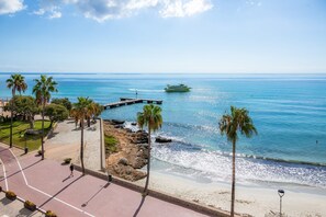 在海灘附近