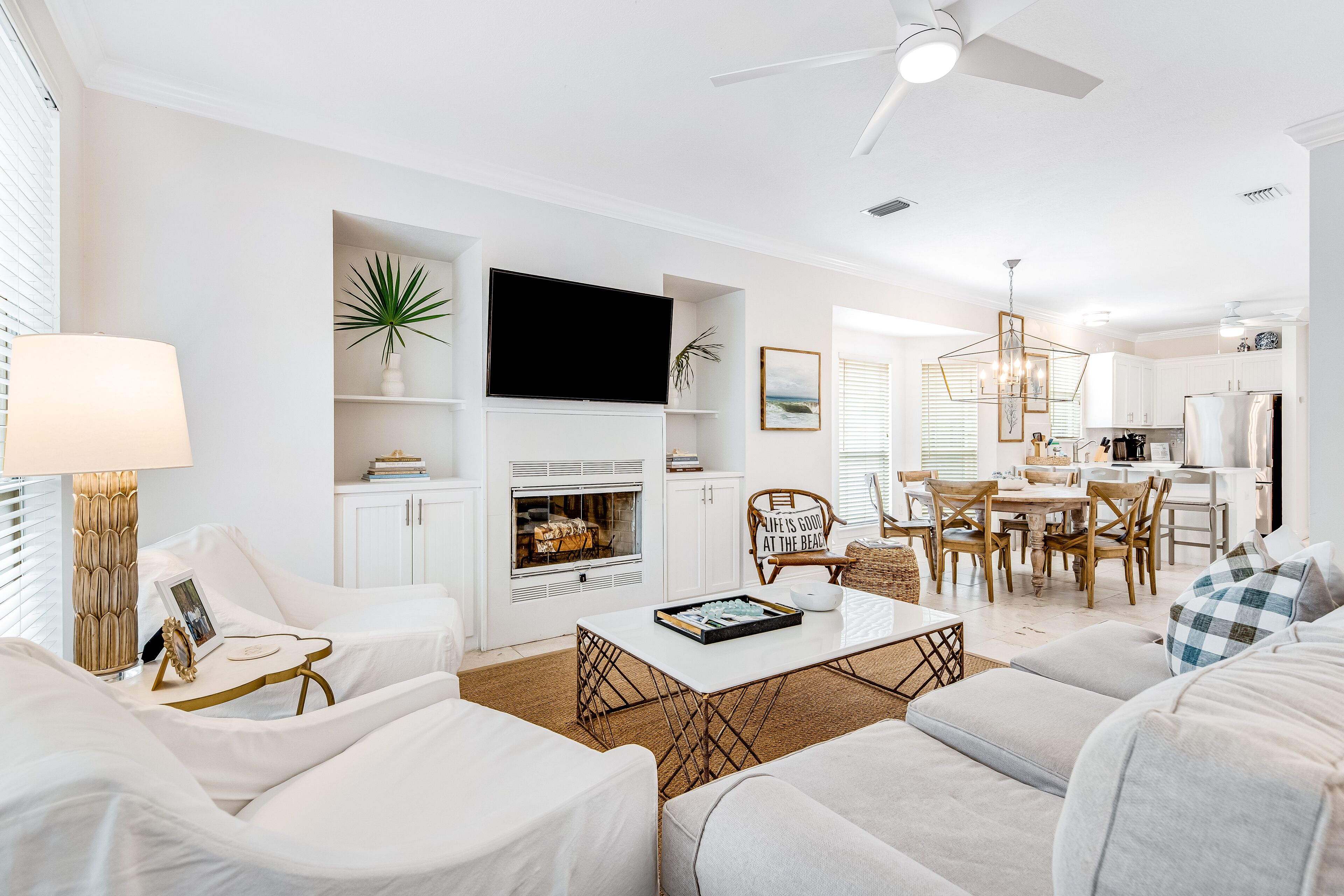 Stunning Home near Deeded Beach w/ Golf Cart, Fast WiFi, Patio, AC & 2 Bikes