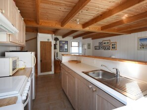 Fridge, microwave, dishwasher, coffee/tea maker