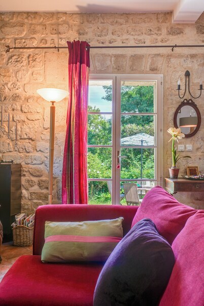 Pretty house in a pretty fortified village from the 13th century