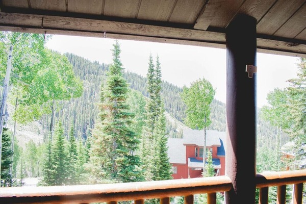 View of the slopes and the Aspens