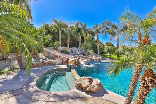 Privately Gated 2.3 Acre, Tuscan Villa Resort Property, View, pool and12' Slide!!