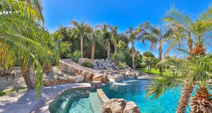 Privately Gated 2.3 Acre, Tuscan Villa Resort Property, View, pool and12' Slide!!