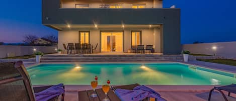 A heated pool