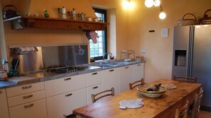 Fridge, microwave, oven, highchair