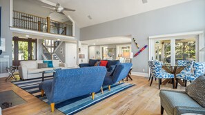 Smart TV, table football, ping pong