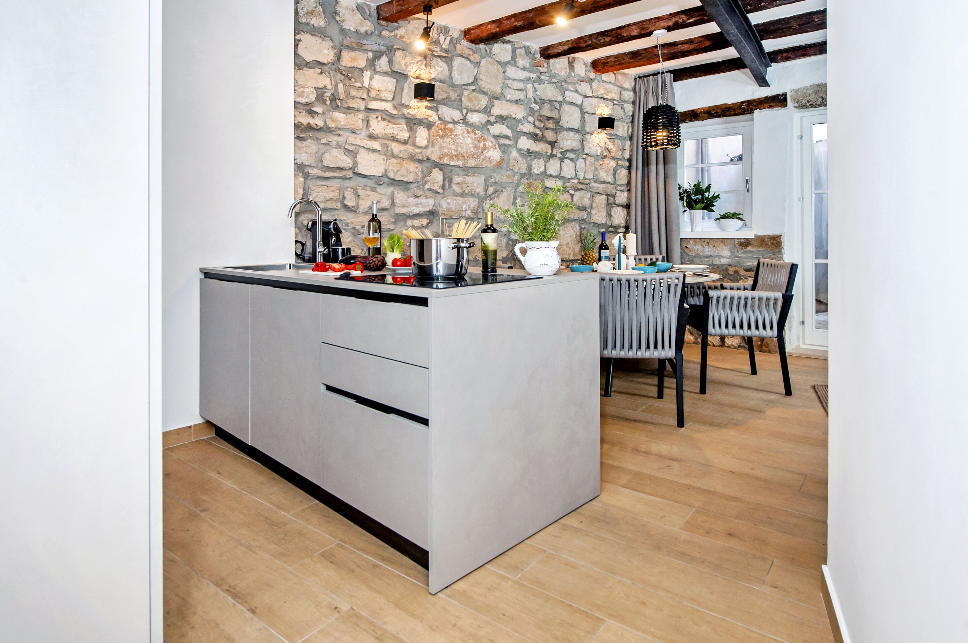Fridge, oven, dishwasher, electric kettle