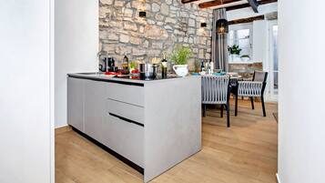 Fridge, oven, dishwasher, electric kettle
