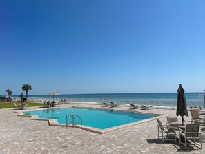 Outdoor pool, a heated pool - Gorgeous, Comfortable Ocean Front Condo (Daytona Beach)