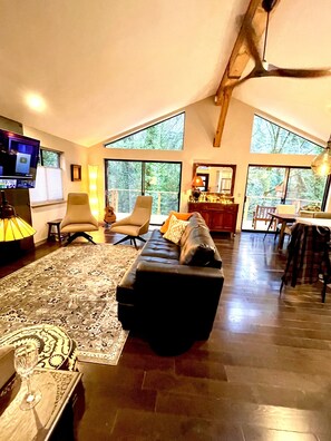 Smart TV, fireplace