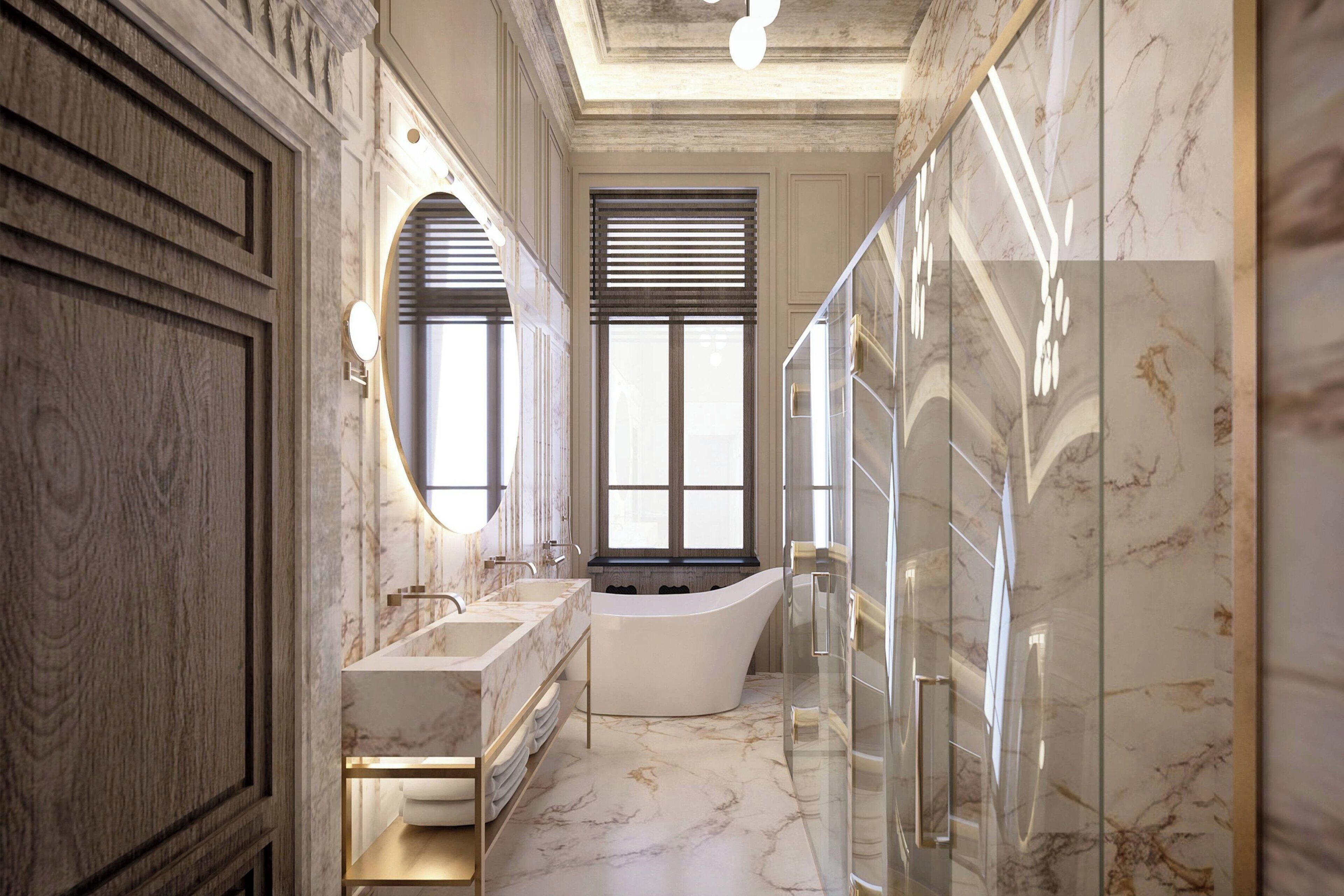 room, 1 king bed | bathroom | rainfall showerhead, free toiletries, hair dryer, bathrobes