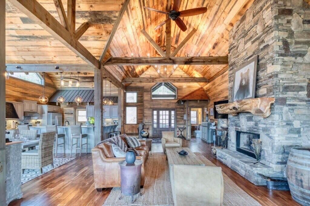 TV, fireplace, offices