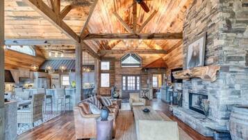 TV, fireplace, offices
