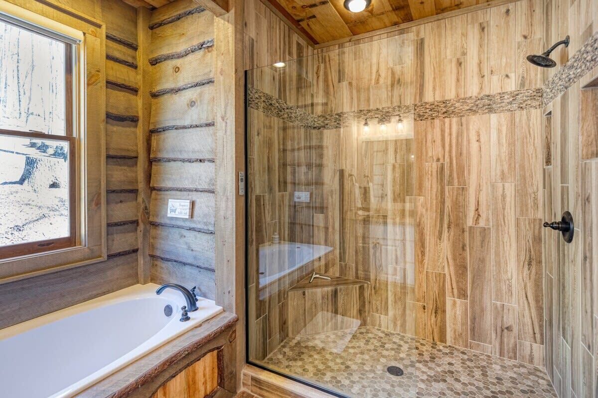 Bathtub, hair dryer, towels