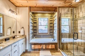 Bathtub, hair dryer, towels