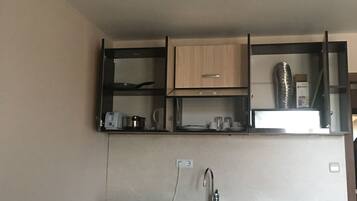 Room, 1 Bedroom, Smoking, Balcony | Private kitchen | Fridge, cookware/dishes/utensils