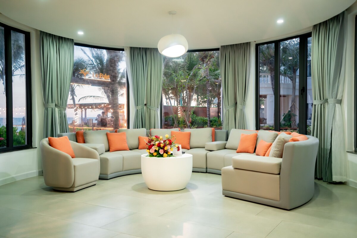 Villa, 4 Bedrooms, Beachfront | Living area | 50-inch Smart TV with cable channels, TV