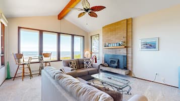 Fernseher, Kamin, DVD-Player