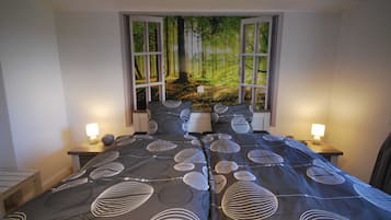 2 chambres, lit parapluie, Wi-Fi, draps fournis